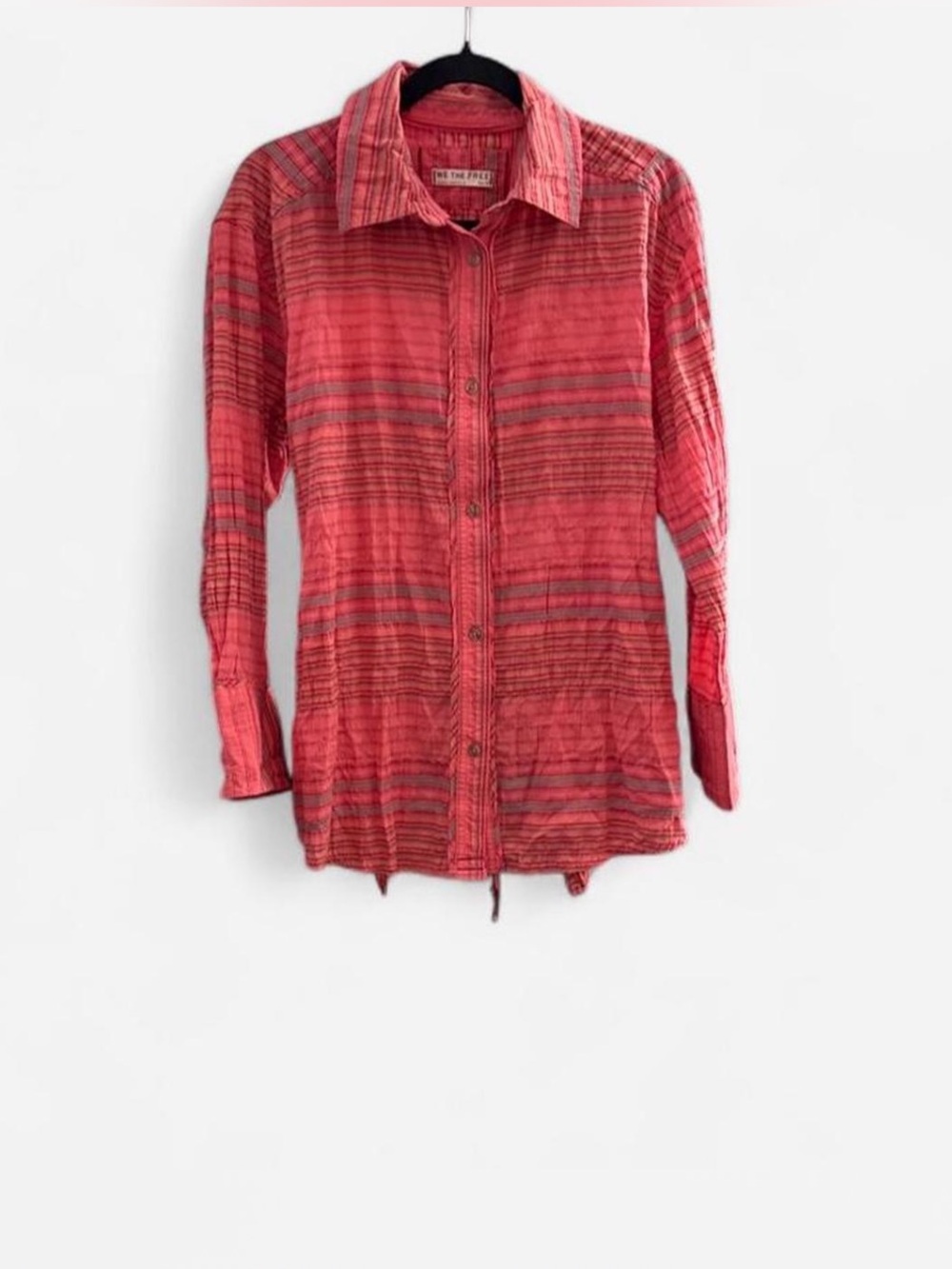 Free People We The Free coastal stripe shirt bohemian cottagecore indie size XS